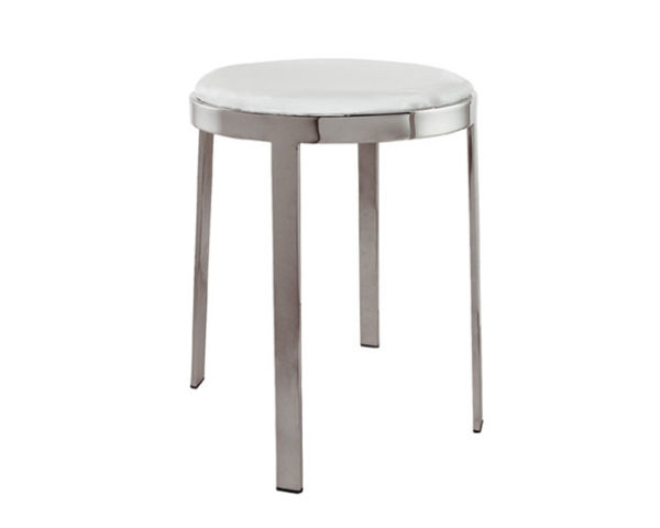 Vannitoatool ANTIGUA iste d=348 PVC; jalad kroom h=450mm