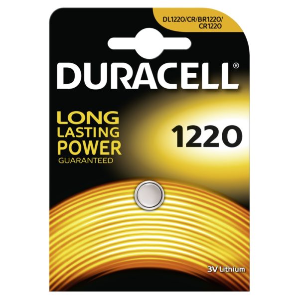 DL 1220 patarei Duracell-ee