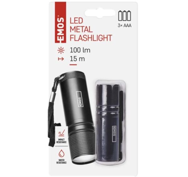 P3894 taskulamp 3W LED 3xAAA must EMOS-ee - Image 3