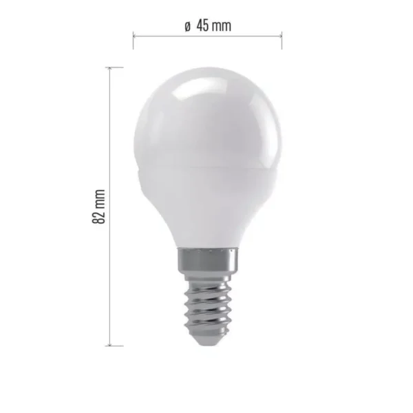 LED pirn 4W E14 WW MiniGlobe EMOS-ee - Image 4