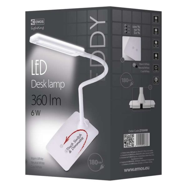 Laualamp Led 360lm 6W WW/DL/CW valge EMOS-ee - Image 3