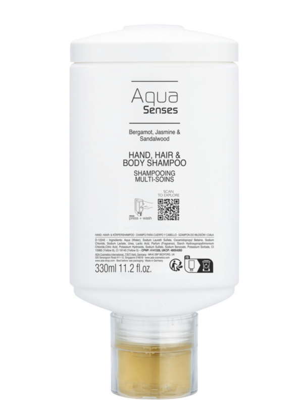 Shampoon 330ml Aqua Senses (juuste,käte,keha) P+W