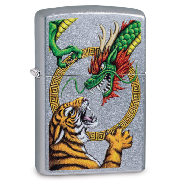 Zippo tulemasin Chinese Dragon Street Chrome Design