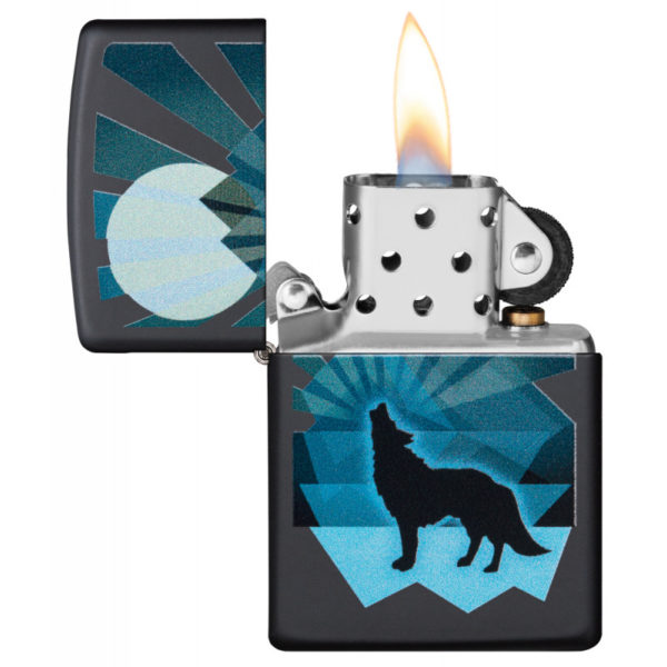 Zippo tulemasin Wolf and Moon Design - Image 2