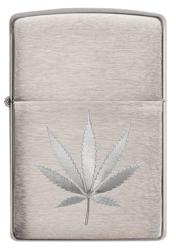 Zippo tulemasin Chrome Marijuana Leaf Design - Image 5