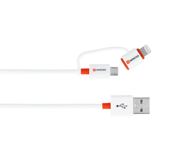 USB Micro kaabel 2in1 Charge'n Sync Lightning Cable 2.700200-E SKROSS ESSENTIAL