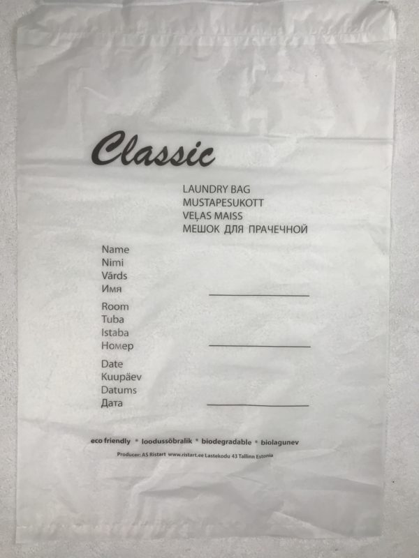 Mustapesukott ECO valge / Laundry Bag ECO Classic corn starch white