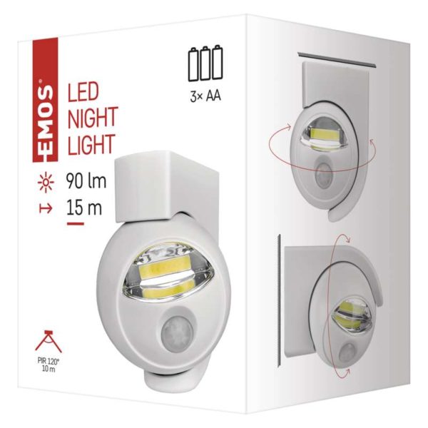 P3311 Lamp liikumisanduriga valge 112x82x95mm EMOS