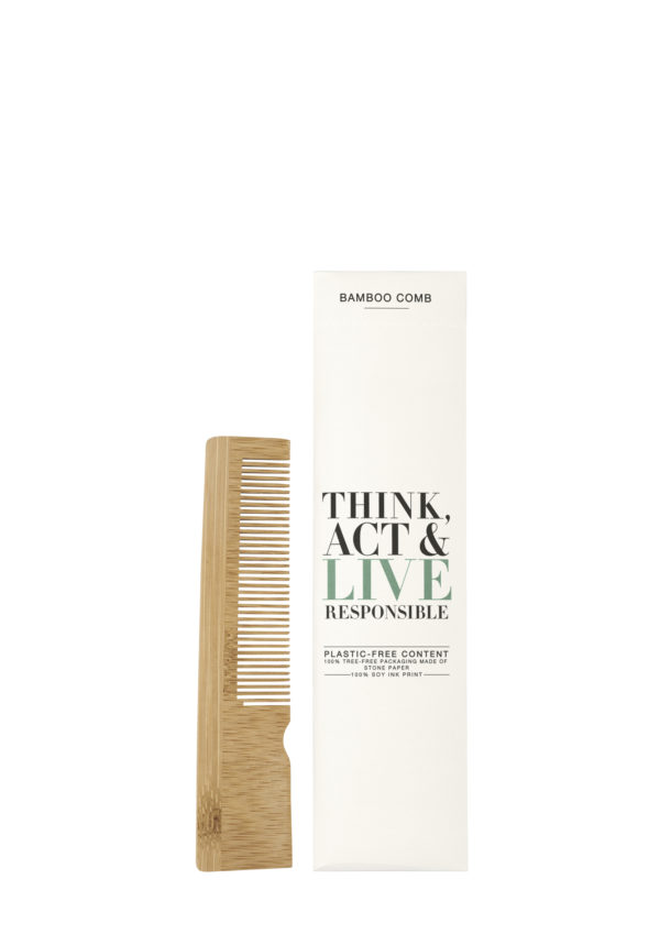Juuksekamm Think, Act & Live Responsible, bambus TAR001RSCOM