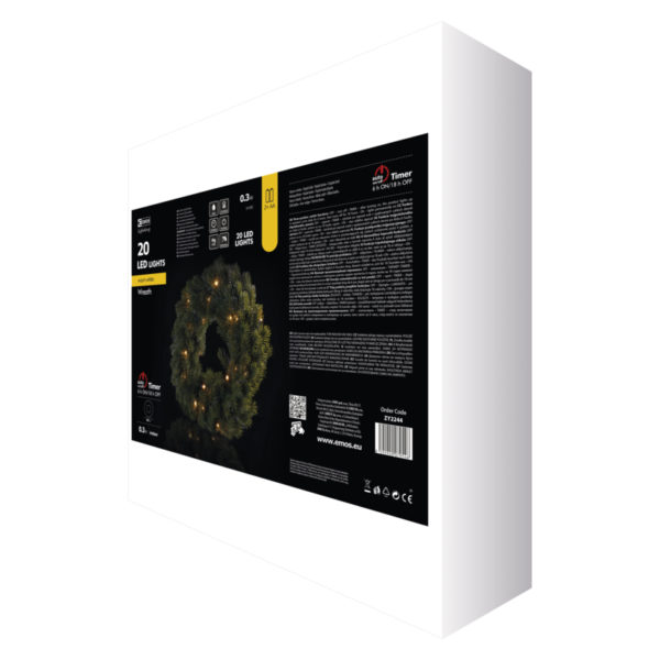 LED 20 kunstpärg 40cm 2xAA IP20 EMOS - Image 3