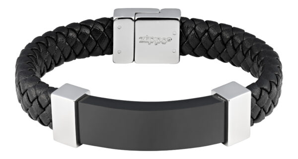 Steel Braided Leather Bracelet