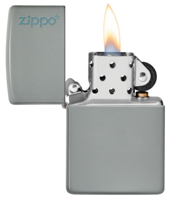 Zippo tulemasin Classic Flat Grey Zippo Logo - Image 3