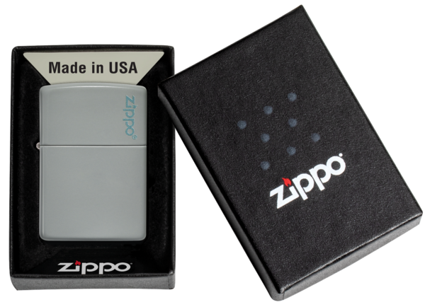 Zippo tulemasin Classic Flat Grey Zippo Logo - Image 2