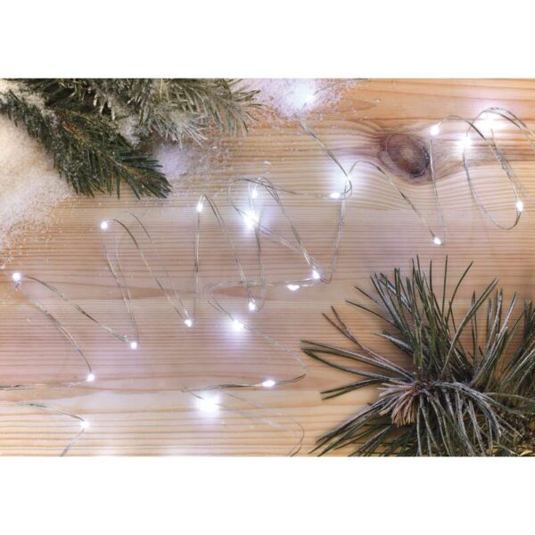 LED Christmas nano chain, silver, 0.9 m - Image 6