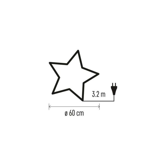 LED paberist TÃ¤ht, roheline, 60cm E14 IP20 EMOS - Image 3