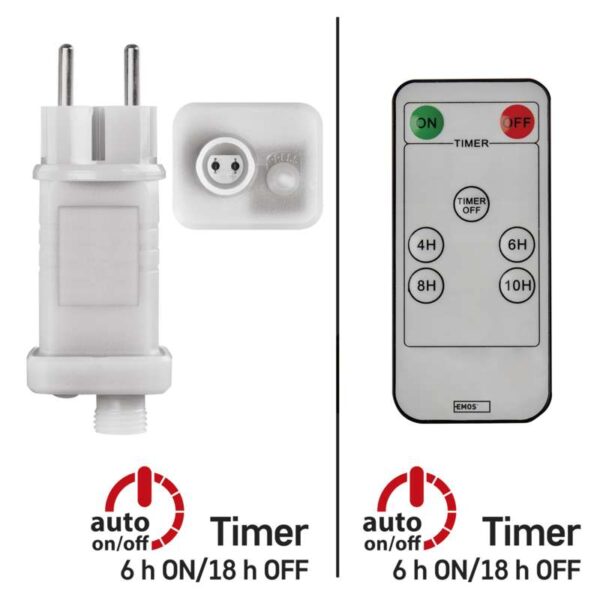 Vooluadapter+pult elektrikÃ¼Ã¼naldele, taimeriga IP44 800LED EMOS - Image 3