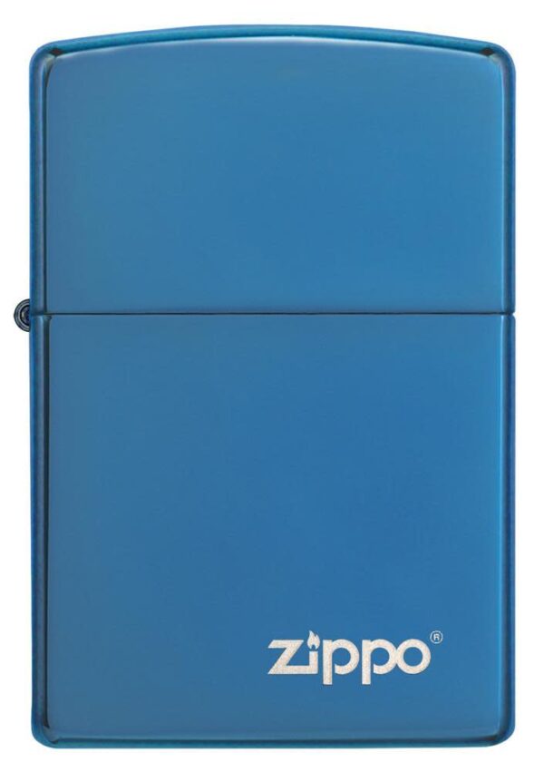 Zippo tulemasin Classic High Polish Blue Zippo Logo - Image 2