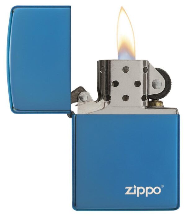 Zippo tulemasin Classic High Polish Blue Zippo Logo - Image 3