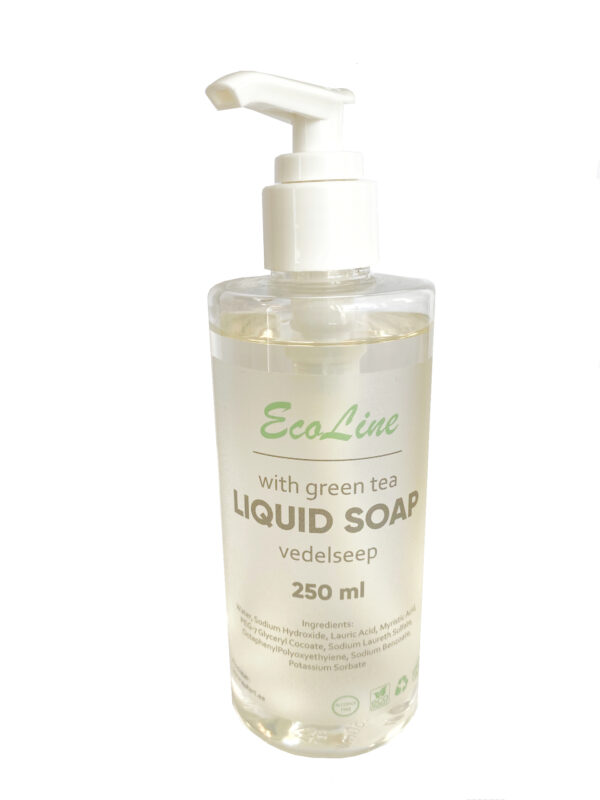Vedelseep 250ml EcoLine Clear with Green Tea pumppudel