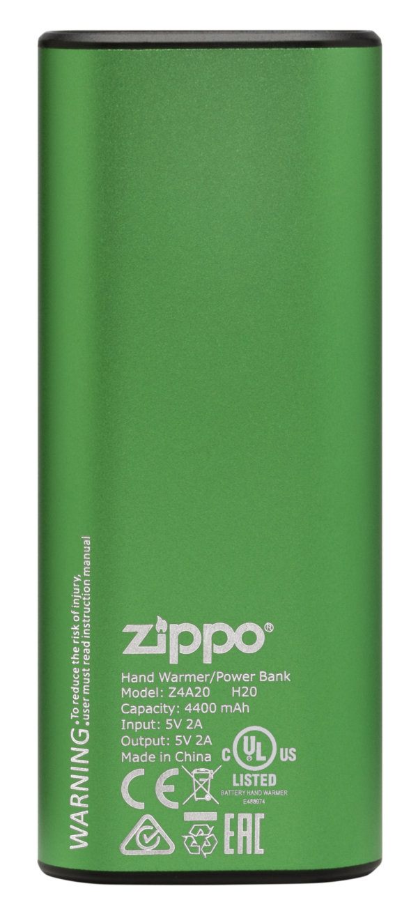 Zippo kätesoojendi+akupank (6H) laetav roheline - Image 3