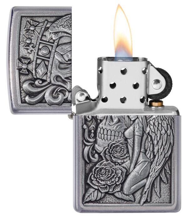 Zippo tulemasin Skull and Angel Emblem Design - Image 3