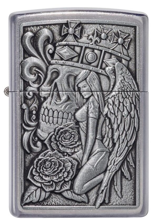 Zippo tulemasin Skull and Angel Emblem Design - Image 4
