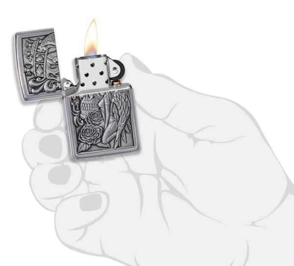 Zippo tulemasin Skull and Angel Emblem Design - Image 5