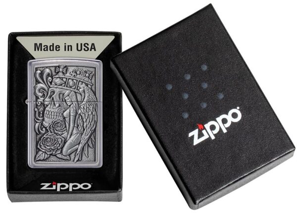 Zippo tulemasin Skull and Angel Emblem Design - Image 6