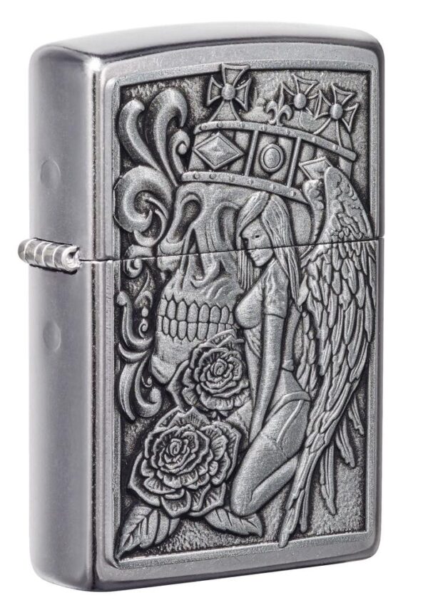 Zippo tulemasin Skull and Angel Emblem Design