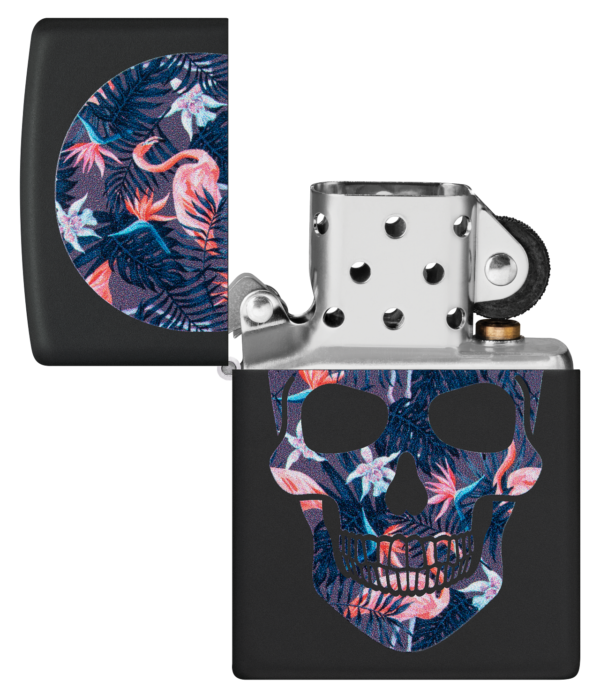 Zippo tulemasin Flamingo Skull Design - Image 4
