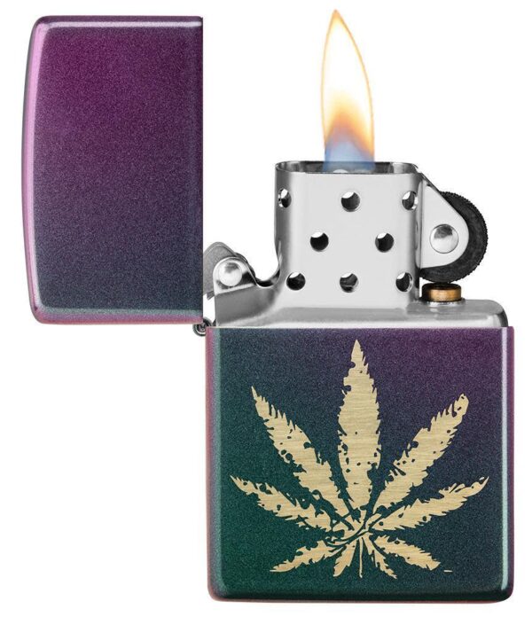 Zippo tulemasin Iridescent Marijuana Leaf - Image 3