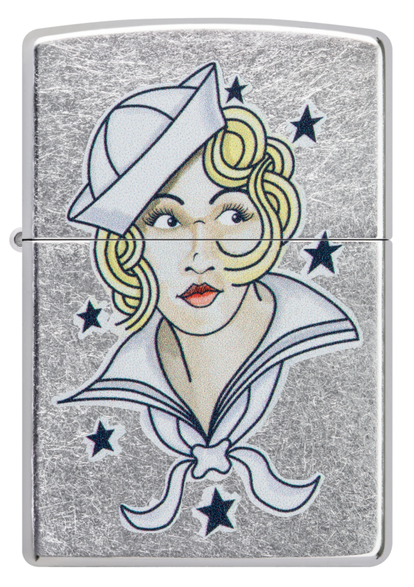 Zippo tulemasin Sailor Girl Tattoo Design - Image 2