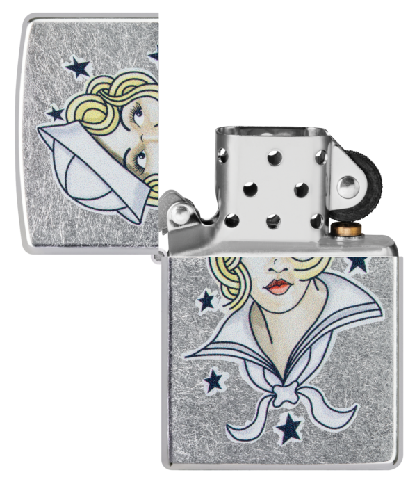 Zippo tulemasin Sailor Girl Tattoo Design - Image 4