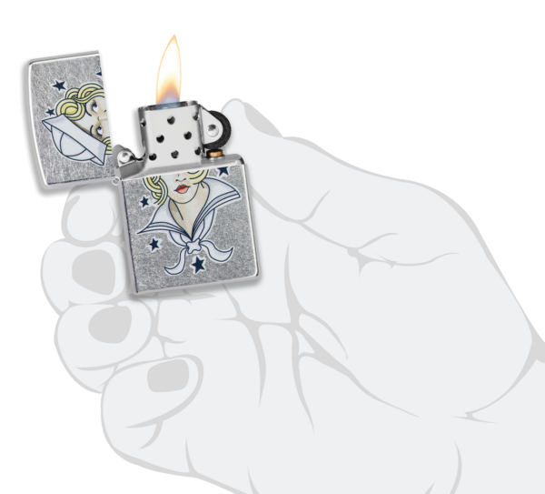 Zippo tulemasin Sailor Girl Tattoo Design - Image 5