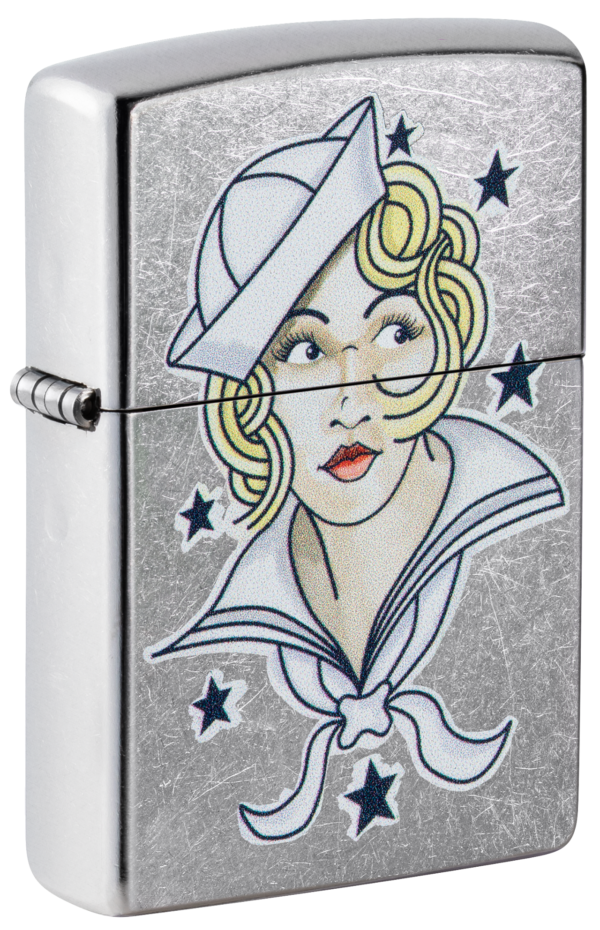 Zippo tulemasin Sailor Girl Tattoo Design