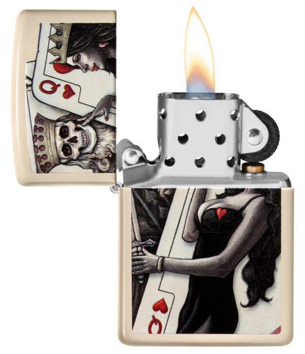Zippo tulemasin Skull King Queen Beauty Design - Image 3