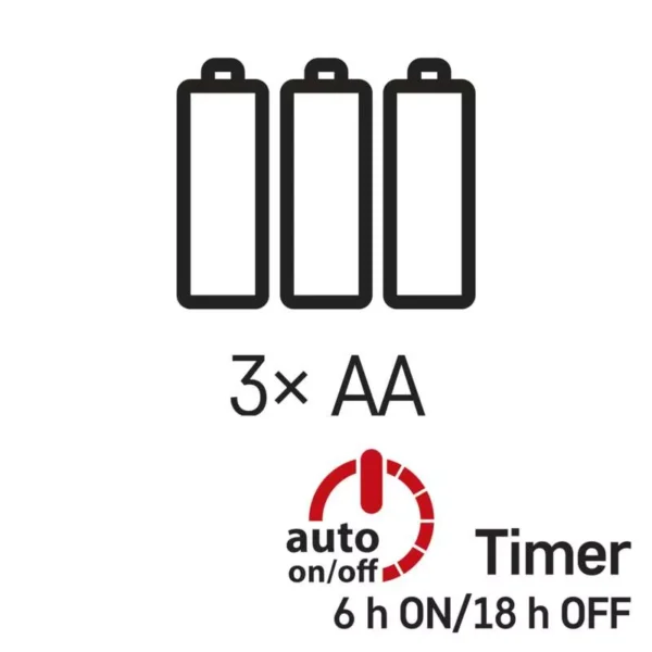 LED 100 valguskett Nano 2,4m, 3xAA taimer WW IP20 EMOS - Image 2