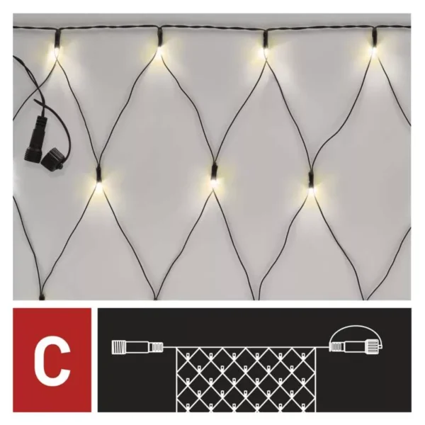 LED 160 valguskardin (vÃµrk) 1,5x2m VÃµrk WW IP44 EMOS - Image 8