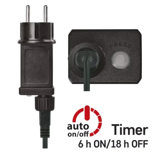 LED 300 valguskett Nano Ilutulestik 5,2m, roheline kaabel, taimer CW IP20 EMOS - Image 6