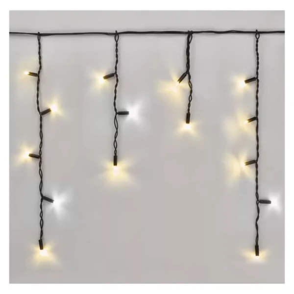 LED 50 jaapurikad, jatkatavad 0,4x3m, must kaabel Profi WW/CW IP44 EMOS