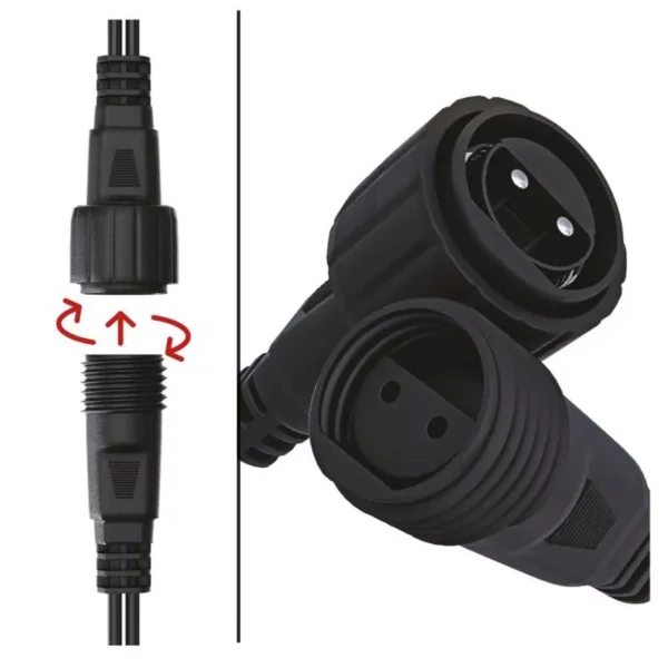 LED 50 jaapurikad, jatkatavad 0,4x3m, valge kaabel Profi WW IP44 EMOS - Image 6