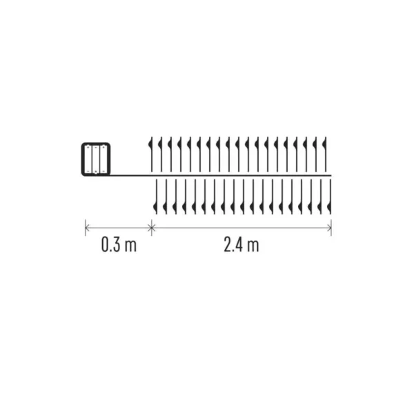LED 100 valguskett Nano 2,4m, 3xAA taimer CW IP20 EMOS - Image 7