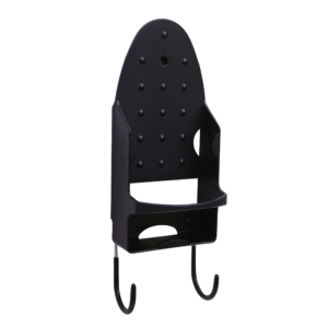 Triikraua hoidik seinale, must metall, kuumuskindel 138*398*107mm