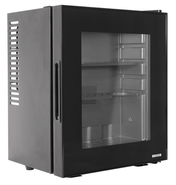 Minibaar Eton E 10L must, klaasuksega, vaikne 440x360x280mm 24826 Corby - Image 2