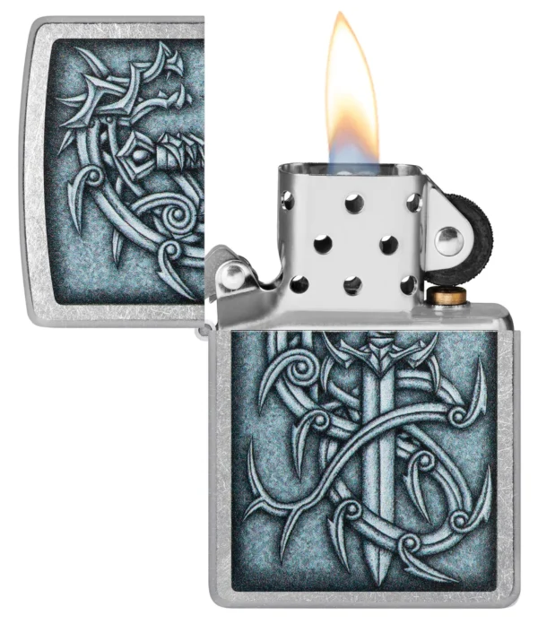 48365 Zippo tulemasin Medieval Mythological Design - Image 3