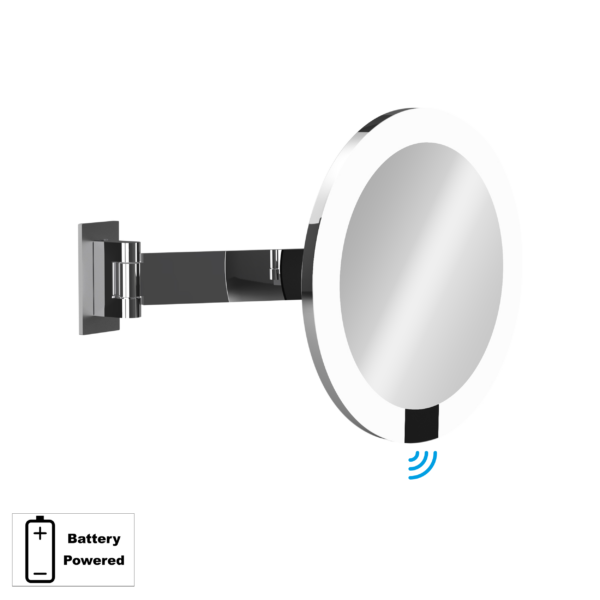 Meigipeegel 4*AA patareidega LED INTERFACE seina 1-vars d=200mm 3xsuurendus