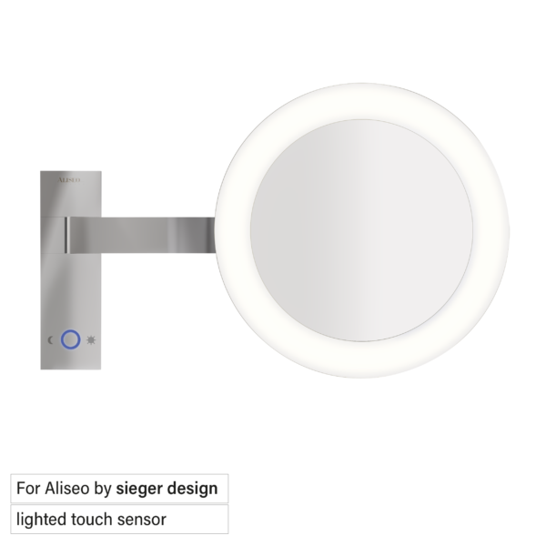 Meigipeegel seina, valgustusega LED MOON DANCE d=240mm, 3x suurendus, 3T tehnol - Image 6