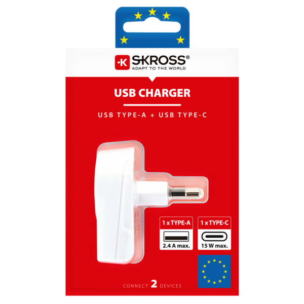 Euro USB Charger USB+Type C - Image 2