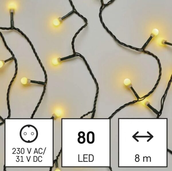 LED 80 elektriküünlad Cherry, taimeriga 8m WW IP44 EMOS - Image 6