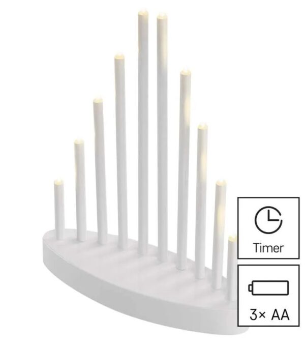 LED 10 advendiküünal valge 24,5x20cm 3xAA, taimer WW IP20 EMOS - Image 2